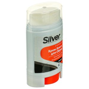 SILVER Крем-блеск для обуви с винтовым механизмом, 50мл, чёрный