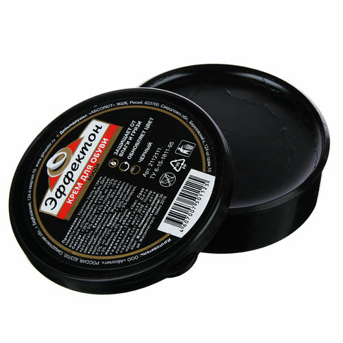 Крем для обуви, банка 45мл, чёрный, Эффектон миди — изображение 2