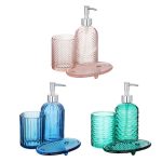 BY Набор для ванной 3 пр. "Стихия", стекло, 3 дизайна