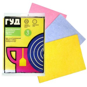 Салфетка "Этюд" 30х40, вискоза, набор 3шт