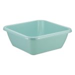 Таз пластмассовый 8л 31х31х12см, квадратный, морская волна