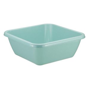 Таз пластмассовый 8л 31х31х12см, квадратный, морская волна