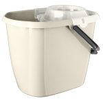Ведро "Malta" прямоугольное 12л с отжимом МОП (бежевый флэк) Idiland