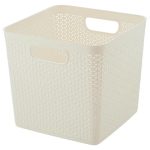 Корзина для хранения Keeplex Rattan 21л квадратная 29,5х29,5х27,5см белое облако