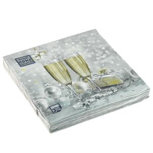 Салфетки 20л, Bouquet Home Collection Classic, 3хсл., "Брызги шампанского"
