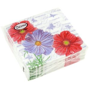 Салфетки 24*24 1сл 40шт Desna Design "Космея"