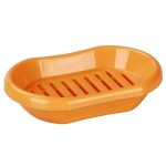 Мыльница настольная пластмассовая "Эконом" 13х9х3см, с решеткой