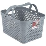 Корзина для хранения с ручками Plast Team Stockholm, 15 л серый шторм 35х27х20,3см