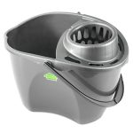 Ведро пластмассовое "Престо" 12л, 38х27х27,5см, с отжимом, со сливом, цвета микс