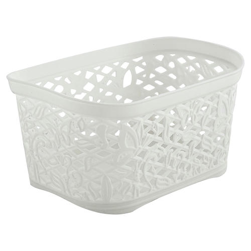 Keeplex Корзина для хранения пластмассовая "Fiori" 1л, 16,3х12,2х8,7см, белое облако