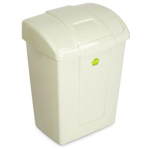 Ведро для мусора с плавающей крышкой пластмассовое "Форте" 23л, 33х27х45см, слоновая кость