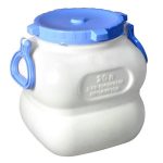 Фляга-бочка пластмассовая "Гранде" 20л, д30см, h32см, с ручками, белый