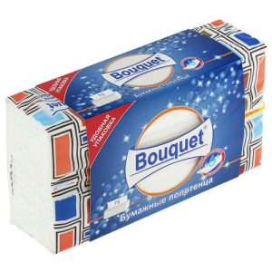 Полотенце бумажное 2-х слойное "Bouquet" 75л, 23х21,5см