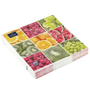 Салфетки Art Bouquet 33*33, 3хсл, 20л. "Фруктовое ассорти"