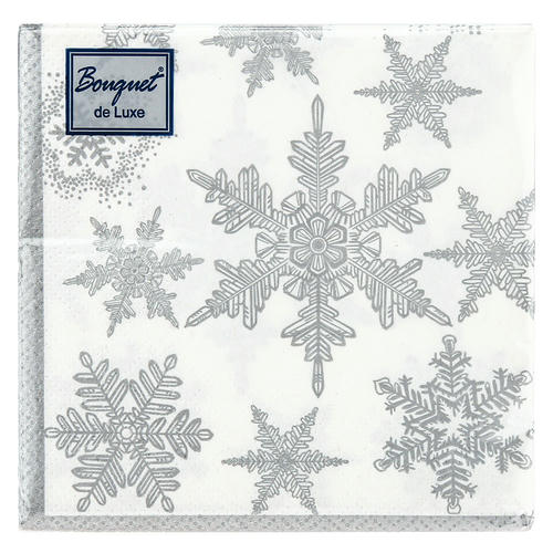 Салф. Bouquet de Luxe 24х24 3 слоя 25л "Снегопад Серебро" — изображение 2