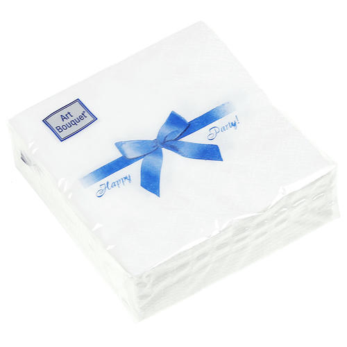 Салф. Art Bouquet 20х20 2 слоя 30л "Подарок синий"