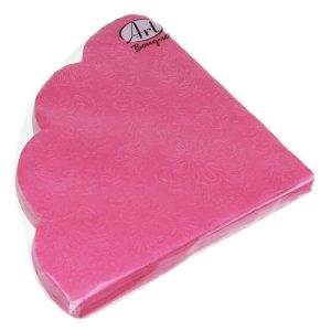 Салфетки Ф32см, 3 слоя, 12л Art Bouquet Rondo Барокко Малиновый