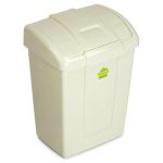 Ведро для мусора с плавающей крышкой пластмассовое "Форте" 9л, 25х20х33см, слоновая кость