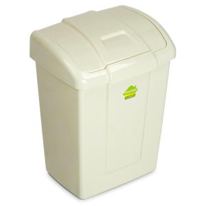 Ведро для мусора с плавающей крышкой пластмассовое "Форте" 9л, 25х20х33см, слоновая кость