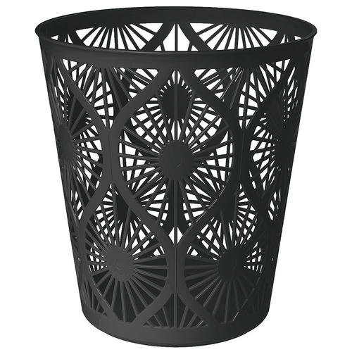 Корзина для бумаги пластмассовая 10л, д25см, h27см, черный, Econova