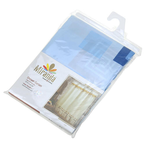 Miranda Штора для ванной тканевая 180х200см "Ликия, голубой", 100% п/э — изображение 2