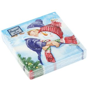 Салф. Bouquet de Luxe 24х24 3 слоя 25л "Зимняя любовь"