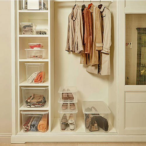 Ящик универсальный "Кристалл М" 555х390х190мм 31л (бесцветный) с/крышкой Econova — изображение 2