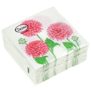 Салфетки 24*24 1сл 40шт Desna Design "Три георгина"