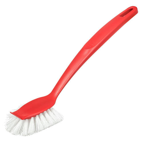 Щетка для посуды "Rimo" 5,5х7х27,5см, с эргономичной ручкой, пластик, красный, Idiland