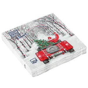 Салфетки 20л, Bouquet Home Collection Classic, 3хсл., "Дед Мороз в пути"