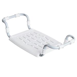 Сиденье мет/пласт д/ванны 35х29см "Комфорт" белый раздвижн каркас 65-70х16см max нагр 100кг