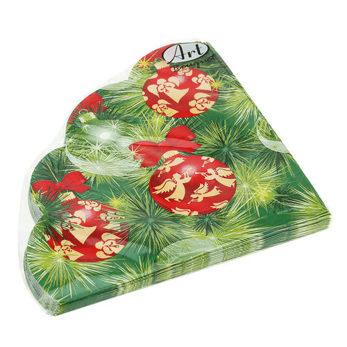 Салфетки Ф32см, 3 слоя, 12л Art Bouquet Rondo "Украшения на новогоднюю ель"