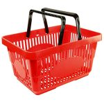 Корзина хозяйственная и для покупок пластмассовая 42х22х30см