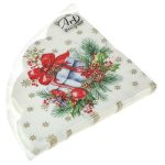 Салфетки Ф32см, 3 слоя, 12л Art Bouquet Rondo "Подарок на Новый год"