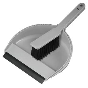 Комплект щетка-сметка "Etna" с совком с кромкой (серый) Idiland