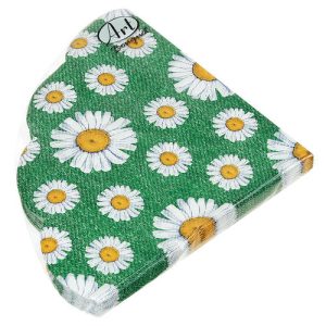 Салфетки Ф32см, 3 слоя, 12л Art Bouquet Rondo "Daisy на зеленом"