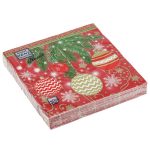 Салфетки 20л, Bouquet Home Collection Classic, 3хсл., "Елочные украшения" 33х33