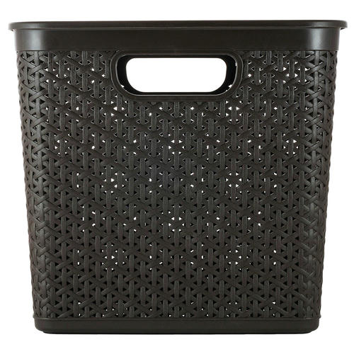 Корзина для хранения Keeplex Rattan 21л квадратная 29,5х29,5х27,5см темный каштан — изображение 2