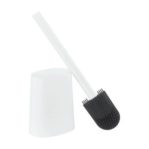 Ерш унитазный пластмассовый "Делит" д6,8см, h37см, с подставкой 11,3х7,3х15,5см, белый