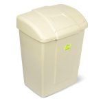 Ведро для мусора с плавающей крышкой пластмассовое "Форте" 13л, 28х22х37см, слоновая кость