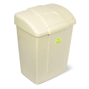 Ведро для мусора с плавающей крышкой пластмассовое "Форте" 13л, 28х22х37см, слоновая кость