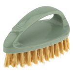 Щетка-утюжок пластмассовая 12,5х6,5х7см, эргономичная ручка, зеленый флэк, Idiland