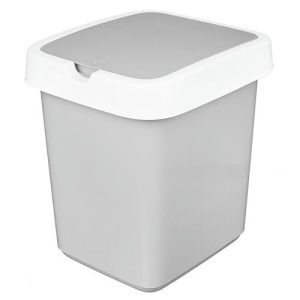 Tule Ведро для мусора пластмассовое 14л, 26х29х32,5см, светло-серый, Idiland