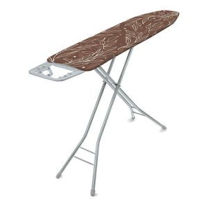 Гладильная доска "Эльза классическая" ткань/металл 122х34см листья коричневые подставка