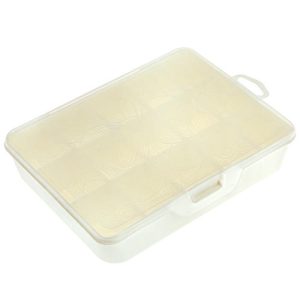 Keeplex Контейнер для мелочей пластмассовый 19х16х4,5см, с разделителями M, "Flowers"