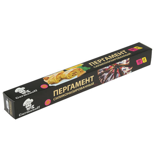 Пергамент для запекания, ширина 38см, 8м, силиконизированный, белый, в коробке, "Gurmanoff" — изображение 2