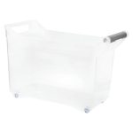 Контейнер хозяйственный для хранения пластмассовый 10,5л, 18х38х26см, на колесах, с ручкой