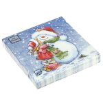 Салфетки Art Bouquet 33*33, 3хсл, 20л. "Девочка и снеговик"