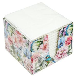 Салфетки бумажные 24х24см "Лилия", 100 штук в упаковке, в коробке, "Парадиз"