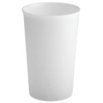 Стакан для зубных щеток пластмассовый 0,4л, д8см, h12,2см, белый, Econova